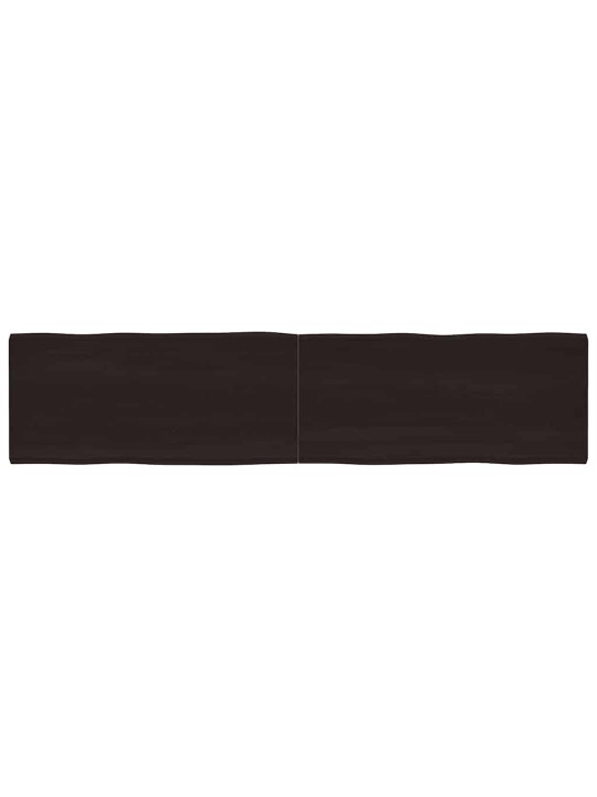 Galda virsma, tumši brūna, 220x50x(2-4) cm, ozola masīvkoks