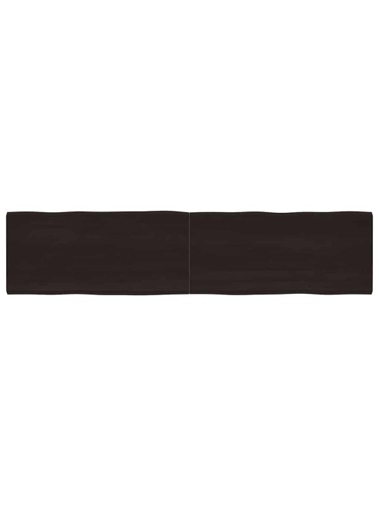 Galda virsma, tumši brūna, 220x50x(2-6) cm, ozola masīvkoks