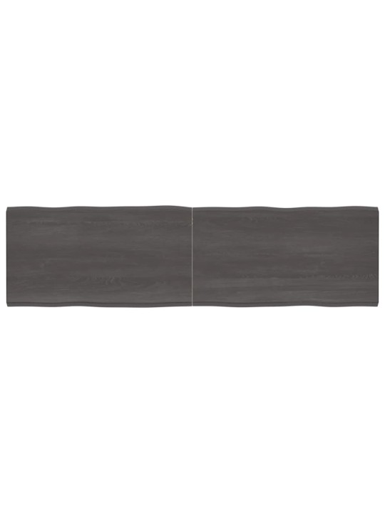 Galda virsma, tumši brūna, 220x60x(2-4) cm, ozola masīvkoks