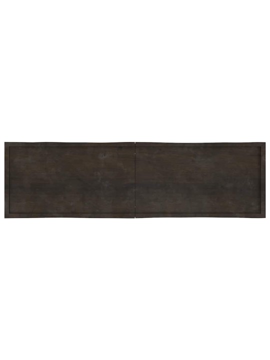 Galda virsma, tumši brūna, 220x60x(2-6) cm, ozola masīvkoks