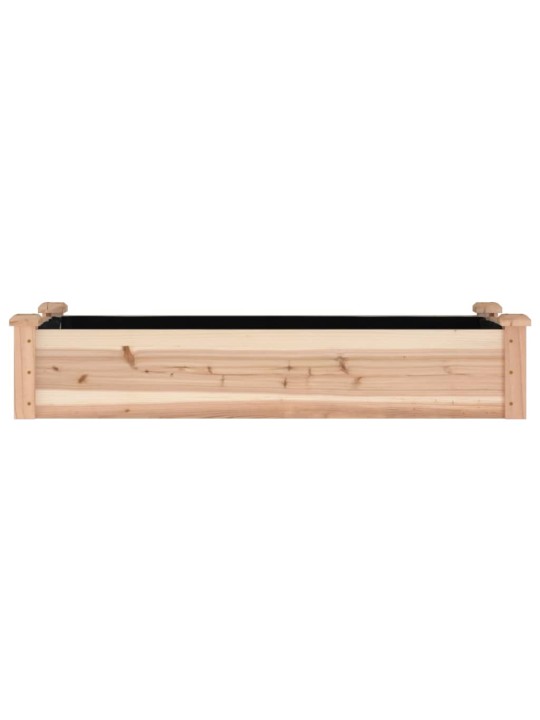 Augstā puķu kaste ar ieliktni, 120x45x25 cm, egles masīvkoks