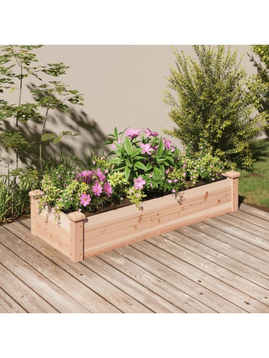 Augstā puķu kaste ar ieliktni, 120x45x25 cm, egles masīvkoks