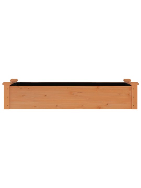 Augstā puķu kaste ar ieliktni, 120x45x25 cm, egles masīvkoks