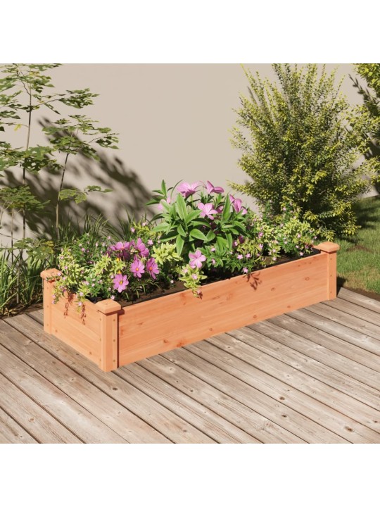 Augstā puķu kaste ar ieliktni, 120x45x25 cm, egles masīvkoks