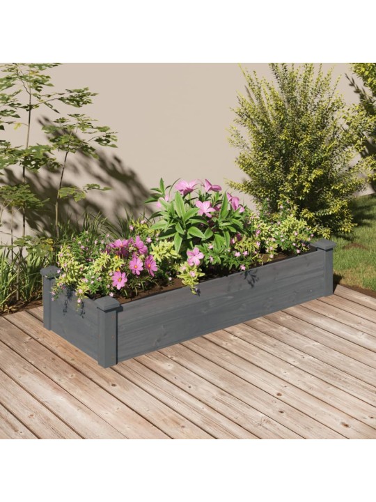 Augstā puķu kaste ar ieliktni, 120x45x25 cm, egles masīvkoks
