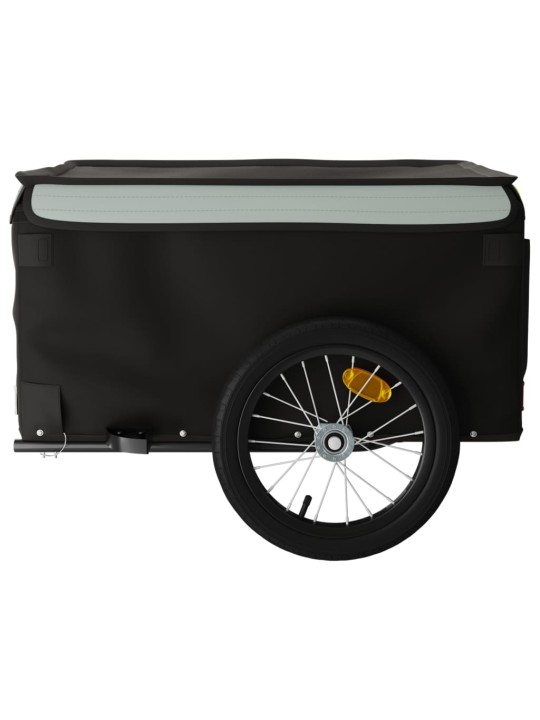 Velosipēda piekabe, 45 kg, melna un pelēka, dzelzs