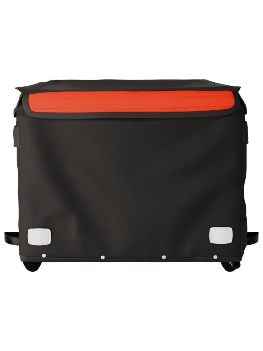 Velosipēda piekabe, 45 kg, melna un oranža, dzelzs