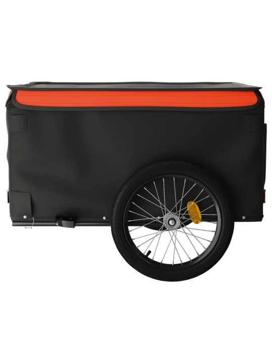 Velosipēda piekabe, 45 kg, melna un oranža, dzelzs