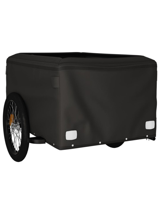 Velosipēda piekabe, 45 kg, melna un oranža, dzelzs
