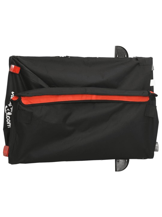 Velosipēda piekabe, 45 kg, melna un oranža, dzelzs