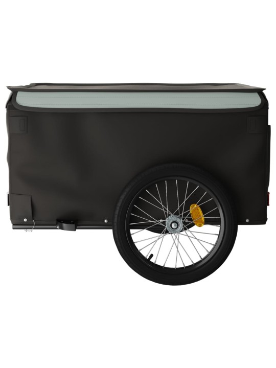 Velosipēda piekabe, 45 kg, melna un pelēka, dzelzs