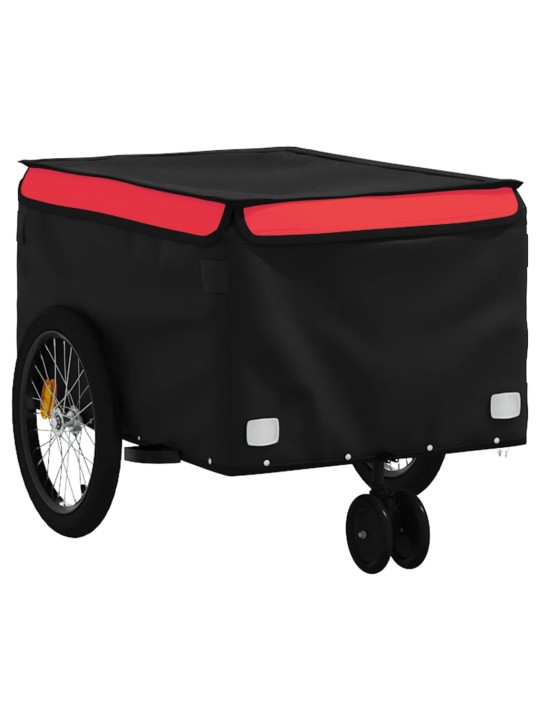 Velosipēda piekabe, 30 kg, melna un sarkana, dzelzs