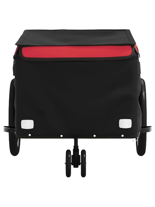 Velosipēda piekabe, 30 kg, melna un sarkana, dzelzs