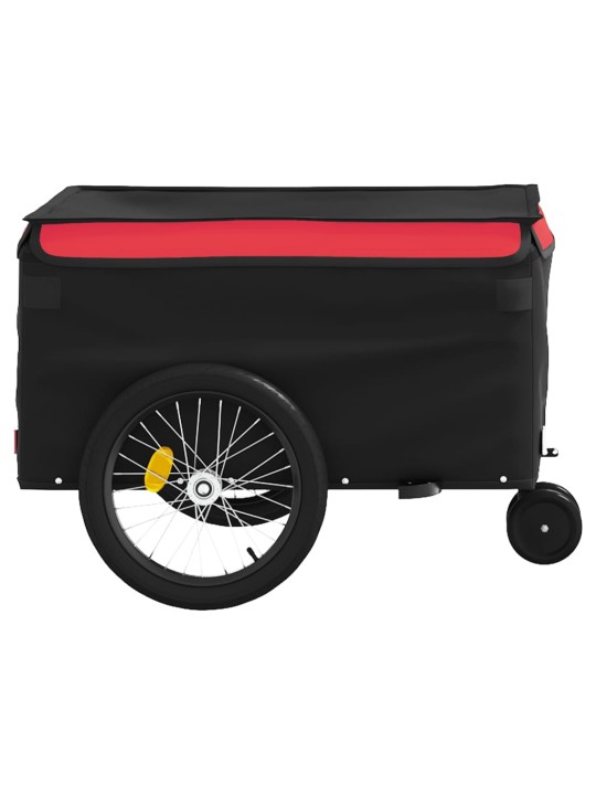 Velosipēda piekabe, 30 kg, melna un sarkana, dzelzs