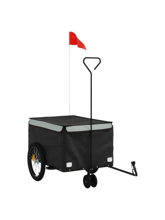Velosipēda piekabe, 30 kg, melna un pelēka , dzelzs