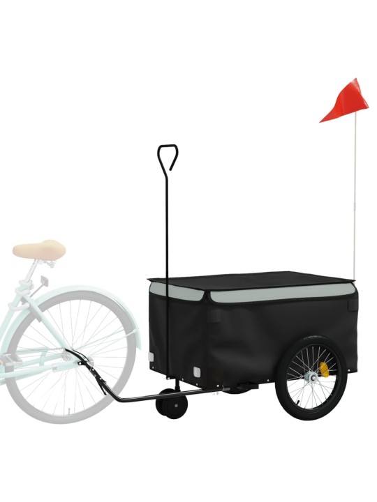 Velosipēda piekabe, 30 kg, melna un pelēka , dzelzs