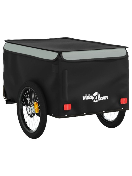 Velosipēda piekabe, 30 kg, melna un pelēka , dzelzs