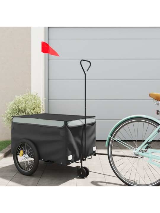 Velosipēda piekabe, 30 kg, melna un pelēka , dzelzs