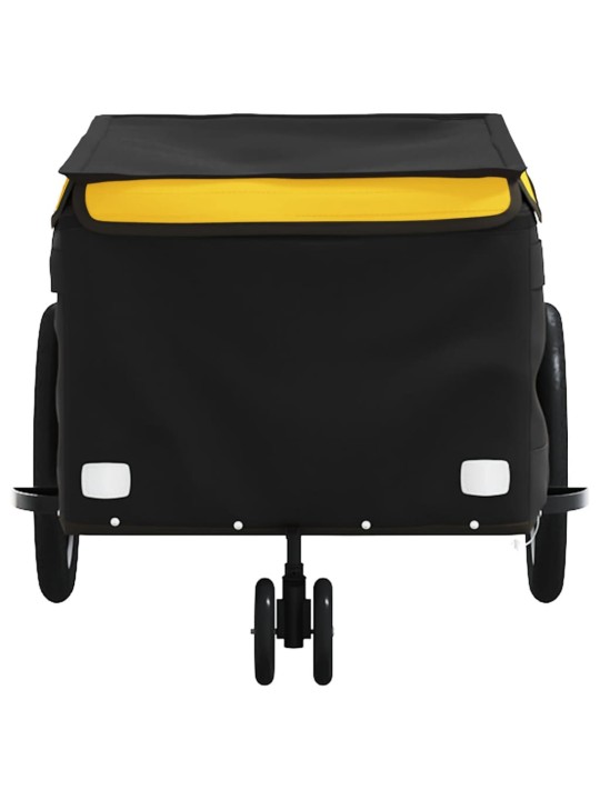 Velosipēda piekabe, 30 kg, melna un dzeltena, dzelzs