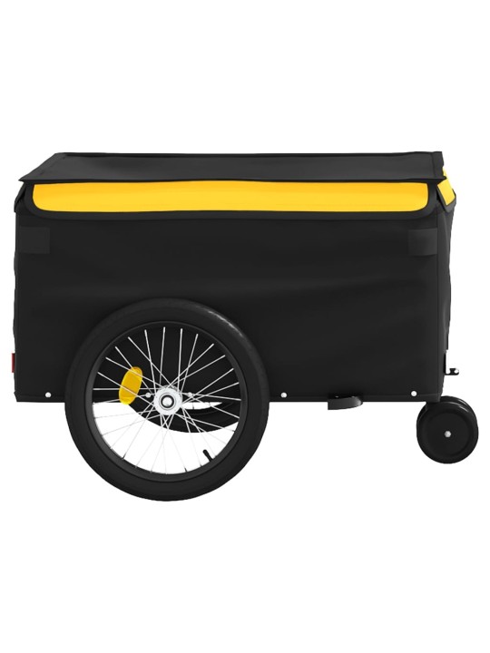Velosipēda piekabe, 30 kg, melna un dzeltena, dzelzs