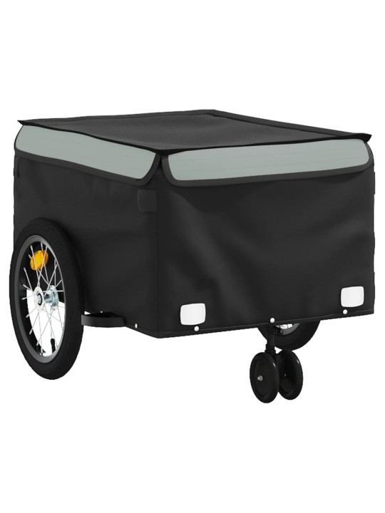 Velosipēda piekabe, 45 kg, melna un pelēka, dzelzs
