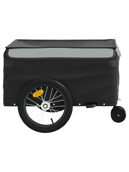 Velosipēda piekabe, 45 kg, melna un pelēka, dzelzs