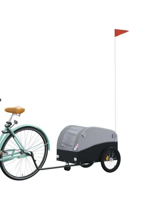 Velosipēda piekabe, 30 kg, melna un pelēka , dzelzs