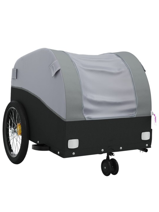 Velosipēda piekabe, 30 kg, melna un pelēka , dzelzs