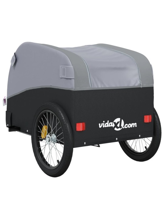 Velosipēda piekabe, 30 kg, melna un pelēka , dzelzs