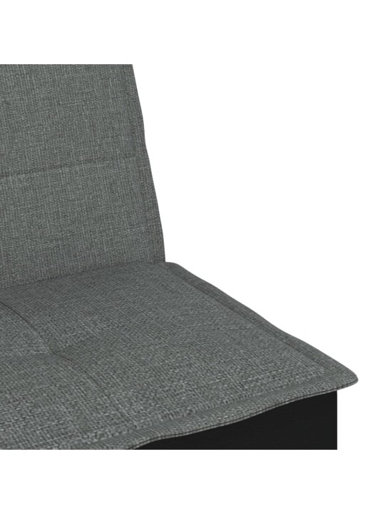 L-formas dīvāngulta, tumši pelēka, 255x140x70 cm, audums