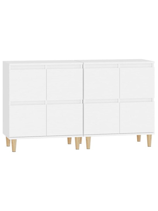 Kumodes, 2 gab., baltas, 60x35x70 cm, inženierijas koks