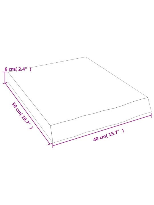 Vannasistabas letes virsma, 40x50x(2-6)cm, apstrādāts masīvkoks