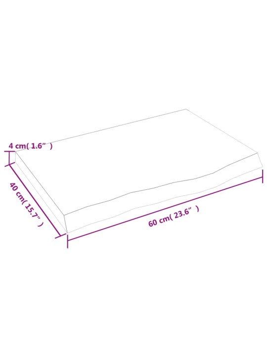 Vannasistabas letes virsma, 60x40x(2-4)cm, apstrādāts masīvkoks
