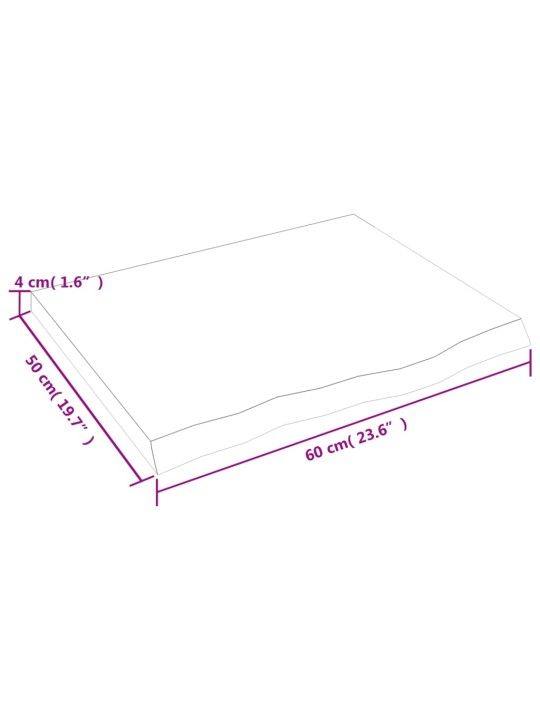 Vannasistabas letes virsma, 60x50x(2-4)cm, apstrādāts masīvkoks