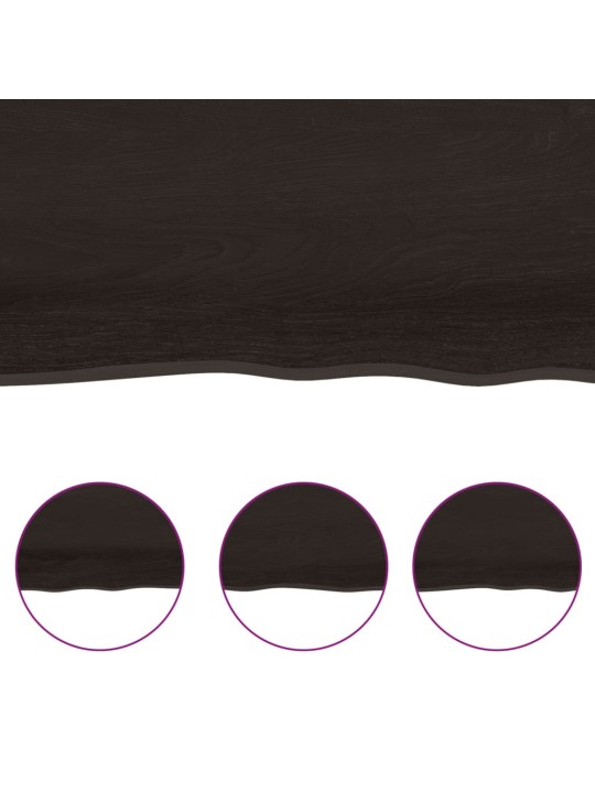 Vannasistabas virsma, tumši brūna, 200x60x(2-6) cm, masīvkoks