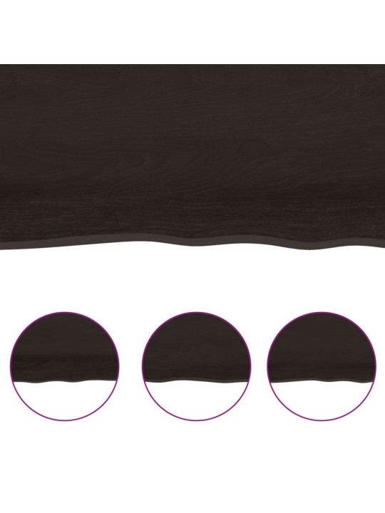 Vannasistabas virsma, tumši brūna, 220x60x(2-4) cm, masīvkoks