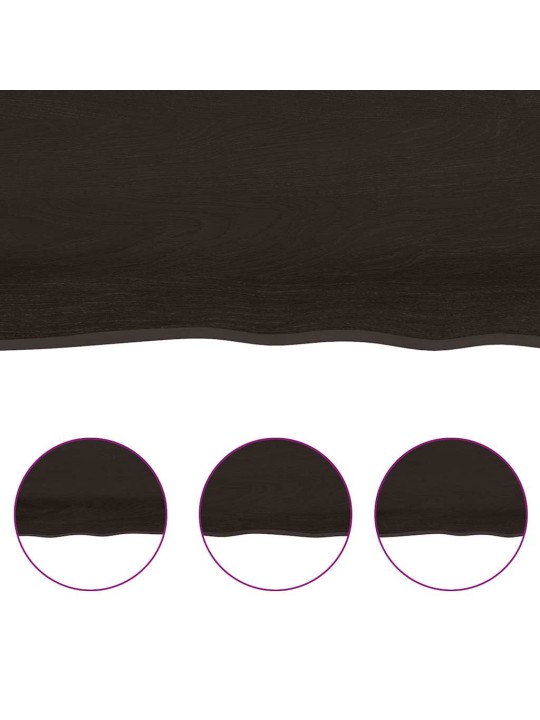 Vannasistabas virsma, tumši brūna, 220x60x(2-6)cm masīvkoks
