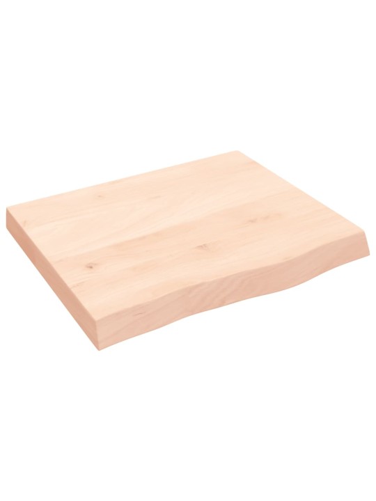 Galda virsma, 60x50x(2-6) cm, neapstrādāts ozola masīvkoks