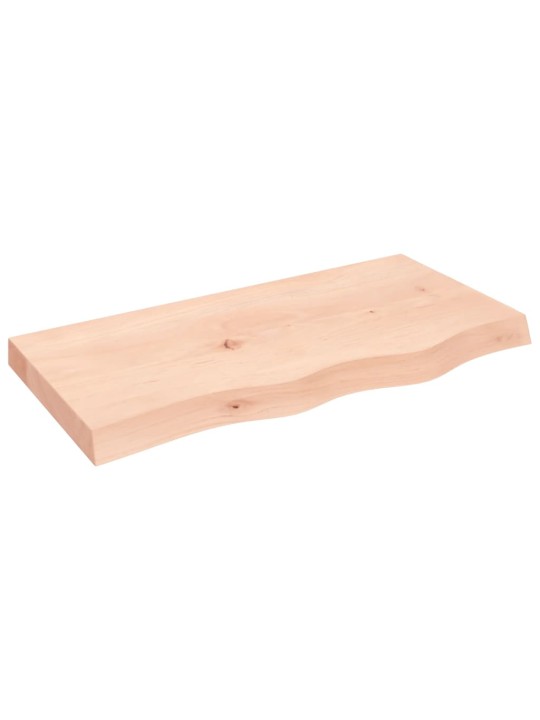 Galda virsma, 80x40x(2-6) cm, neapstrādāts ozola masīvkoks