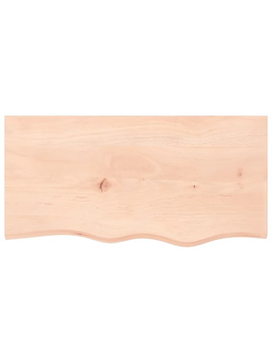 Galda virsma, 80x40x(2-6) cm, neapstrādāts ozola masīvkoks