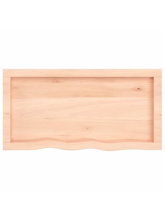 Galda virsma, 80x40x(2-6) cm, neapstrādāts ozola masīvkoks
