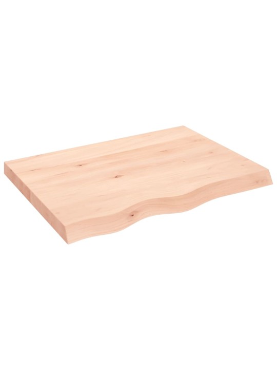 Galda virsma, 80x60x(2-6) cm, neapstrādāts ozola masīvkoks