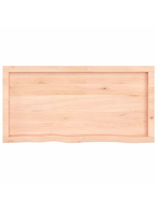 Galda virsma, 100x50x(2-6) cm, neapstrādāts ozola masīvkoks