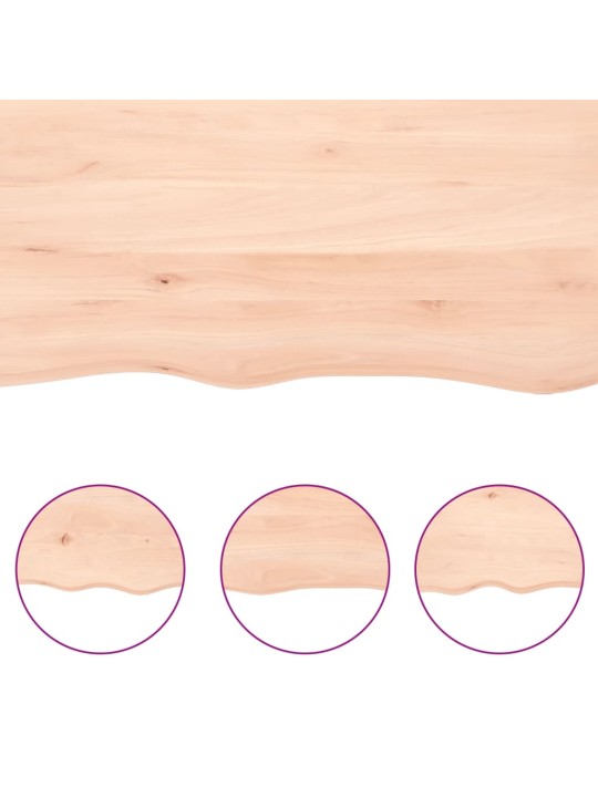 Galda virsma, 120x50x(2-6) cm, neapstrādāts ozola masīvkoks