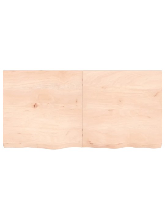 Galda virsma, 120x60x(2-6) cm, neapstrādāts ozola masīvkoks