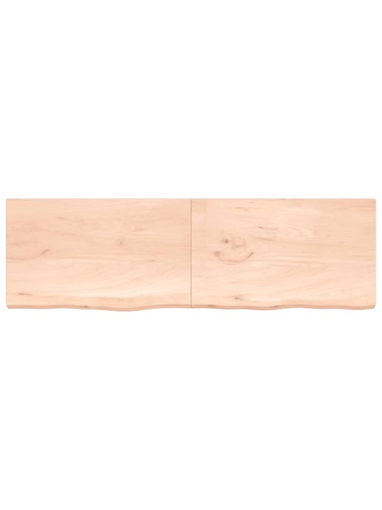 Galda virsma, 200x60x(2-4) cm, neapstrādāts ozola masīvkoks