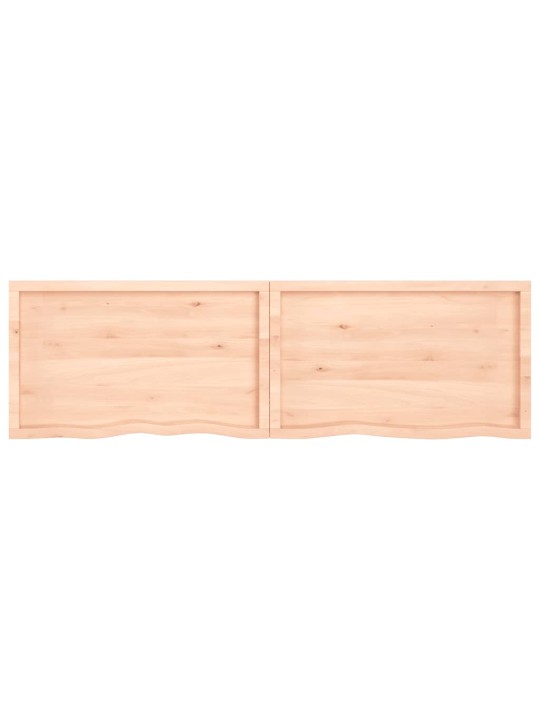 Galda virsma, 200x60x(2-4) cm, neapstrādāts ozola masīvkoks