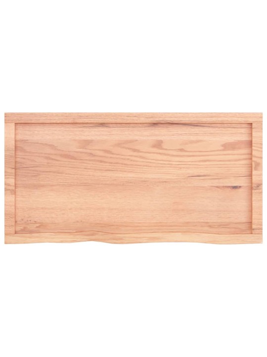 Galda virsma, gaiši brūna, 100x50x(2-6) cm, ozola masīvkoks