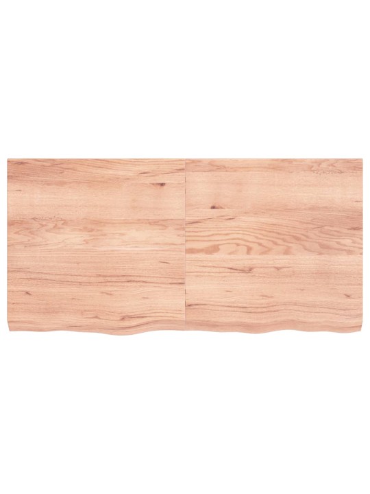 Galda virsma, gaiši brūna, 120x60x(2-6) cm, ozola masīvkoks