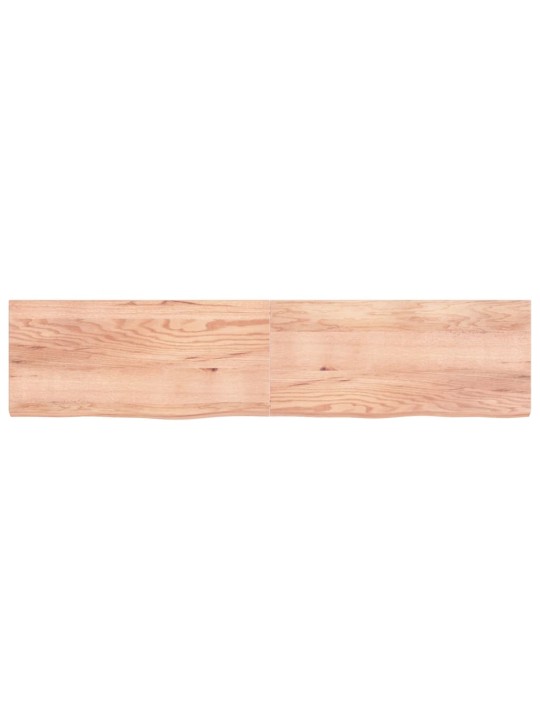 Galda virsma, gaiši brūna, 220x50x(2-6) cm, ozola masīvkoks